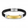 Silicone Bracelet Microfiber Titanium Steel Gold-plated Rose