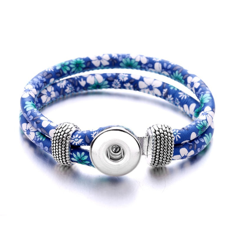 Ethnic Style Nusa Leather DIY Snap Bracelet