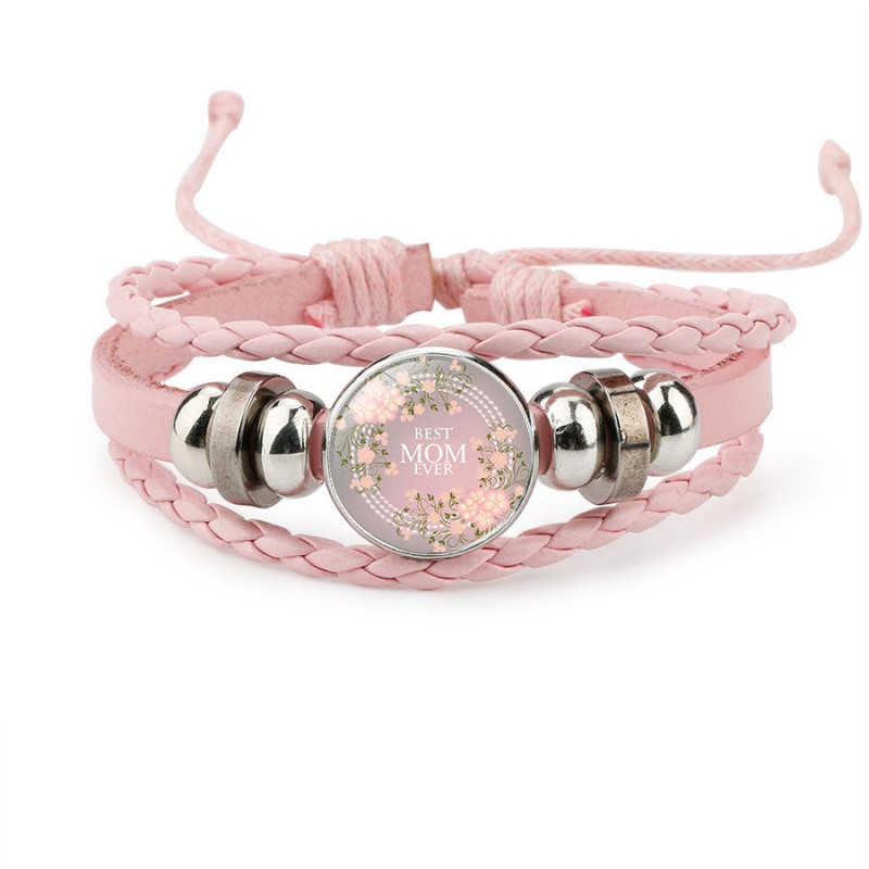 Handmade Beaded Rope Cowhide Bracelet