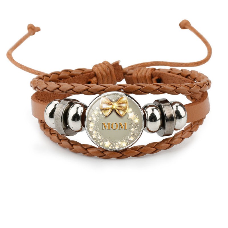 Handmade Beaded Rope Cowhide Bracelet