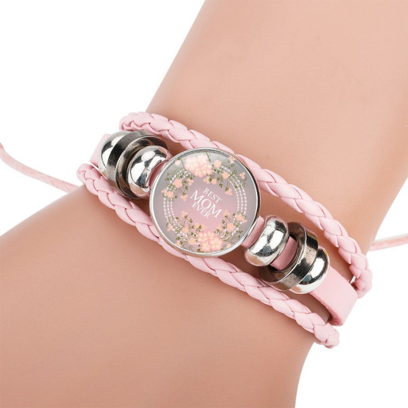 Handmade Beaded Rope Cowhide Bracelet