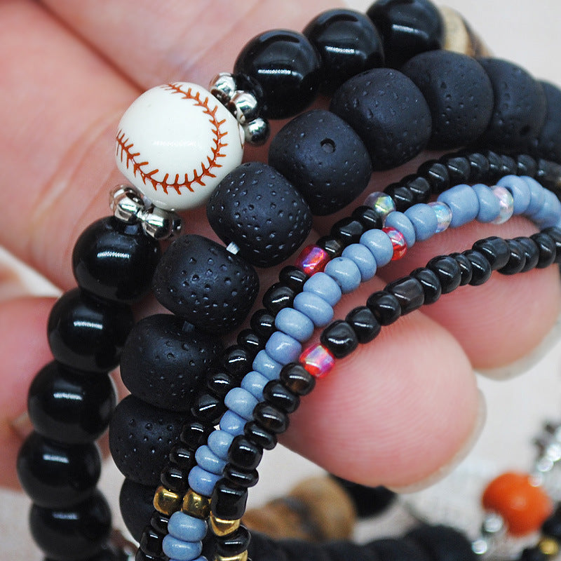 Fashion Color Bohemian Ethnic Style Bracelet Elastic