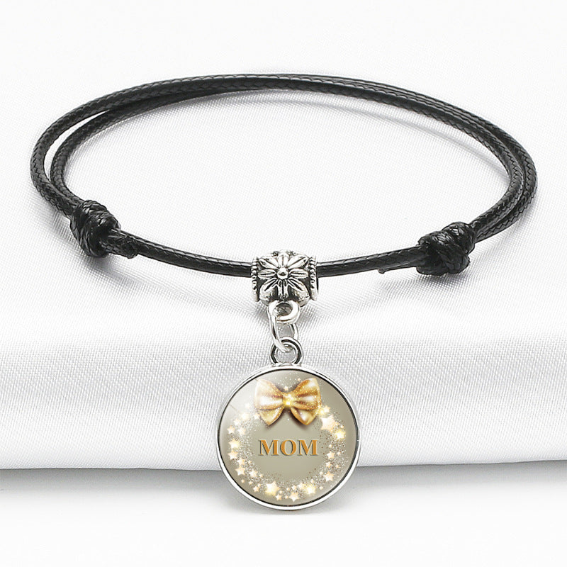 Color Series Time Gemstone Leather Bracelet