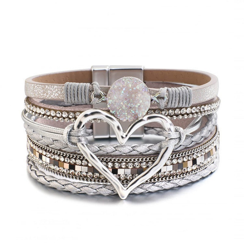 Bohemian Multi-layered Leather Handwoven Love Bracelet