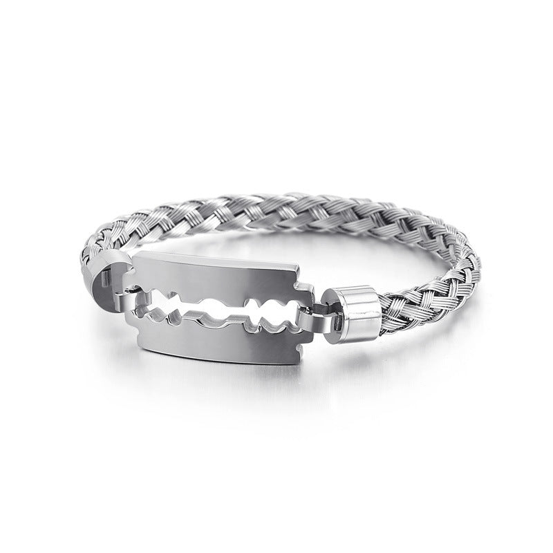 Electroplated steel wire braided blade titanium steel men's 