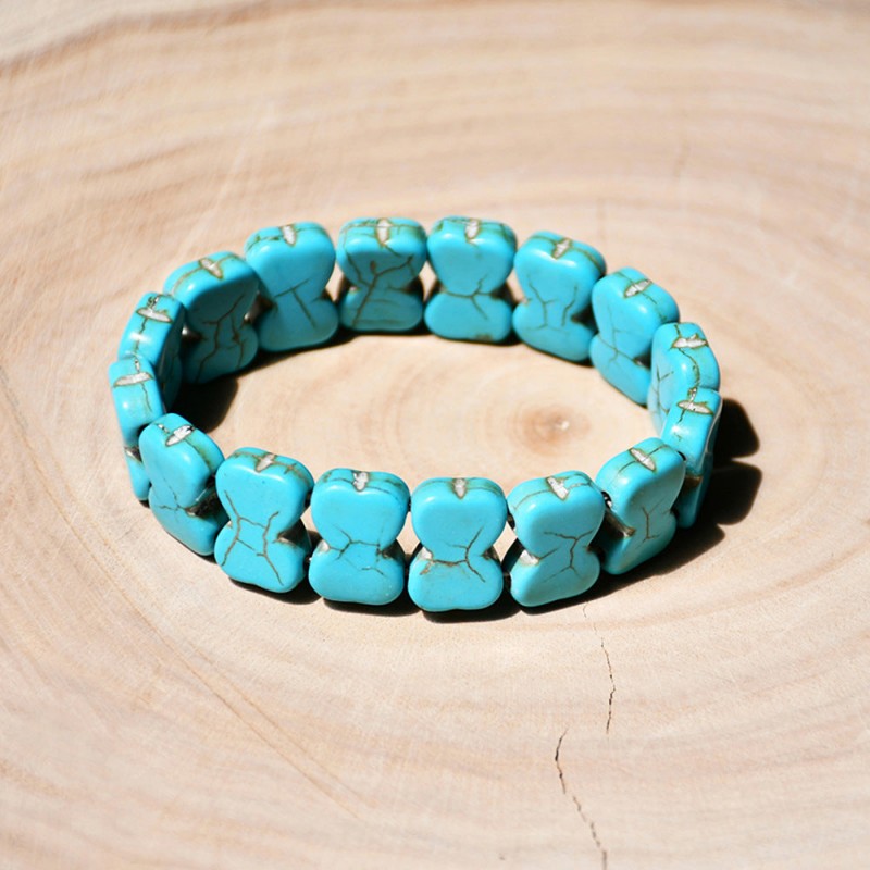 wide surface elastic rope turquoise vintage heart-shaped bra