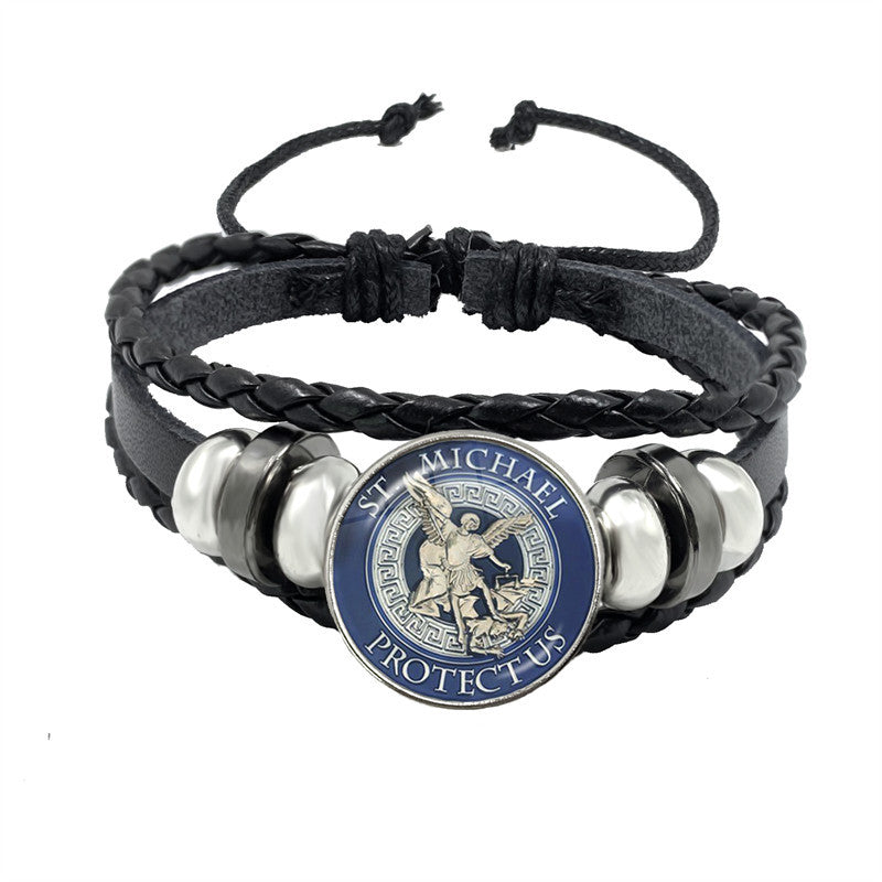 Time Gemstone Leather Cord Bracelet