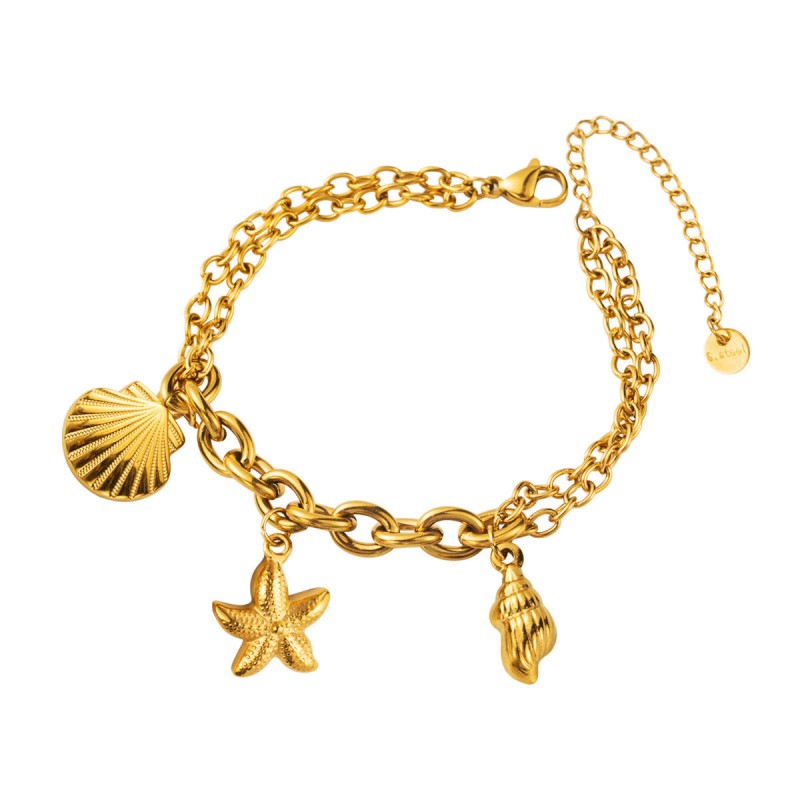 Beach stainless steel chain bracelet