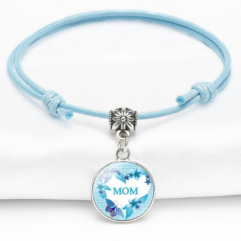 Color Series Time Gemstone Leather Bracelet