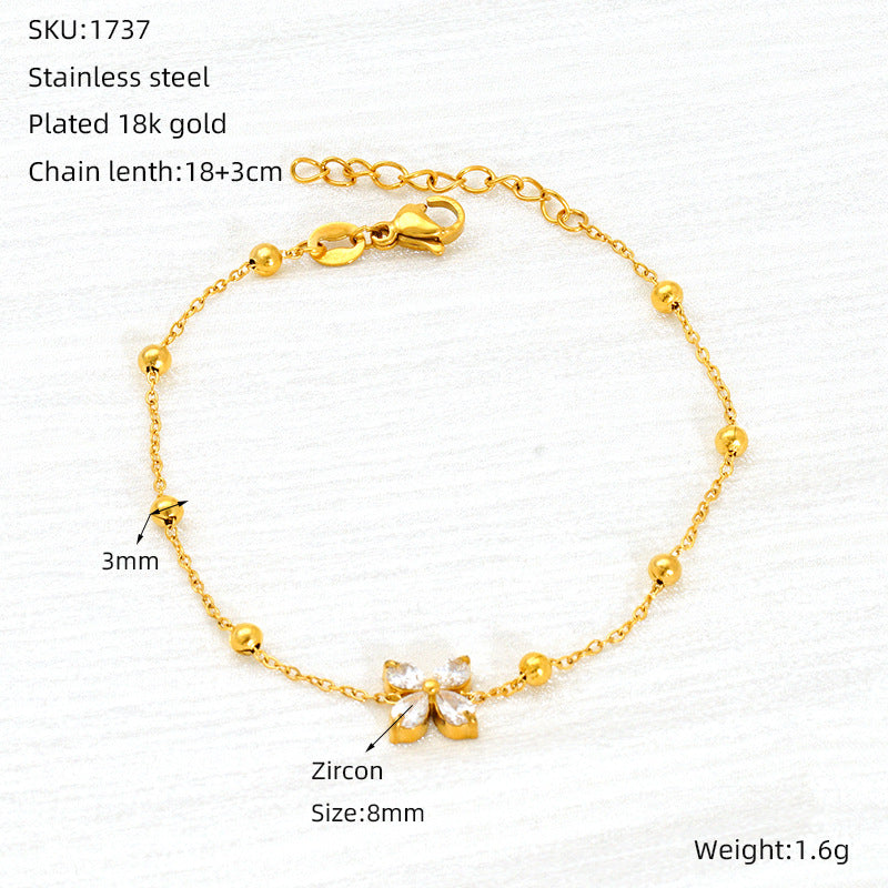 Commuter Titanium Steel Zirconia Bracelet
