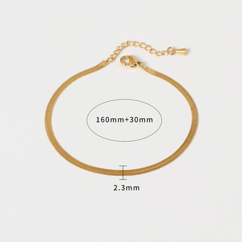 Fashion all-match titanium steel bracelet women's