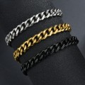 Stainless steel stylish six-sided polished Cuban chain