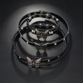 New Retro Butterfly Style Rivet Leather Popular Punk Style