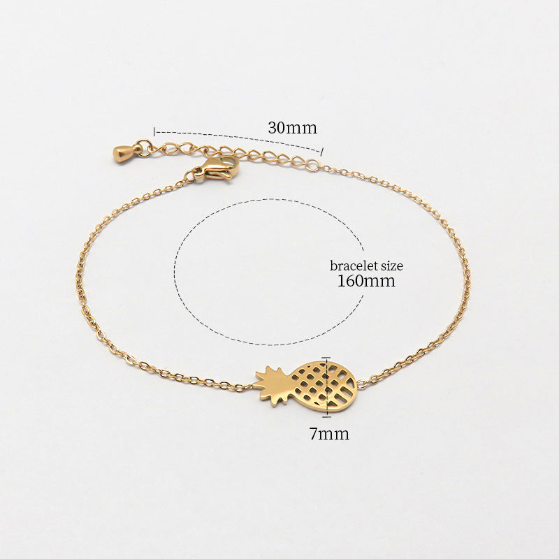 Fashion all-match titanium steel bracelet women's