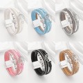 Ethnic style imitation pearl diamond ball magnetic clasp wov