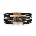 Bohemian Copper Design Crystal Stone Multilayer Ethnic Style Bracelet