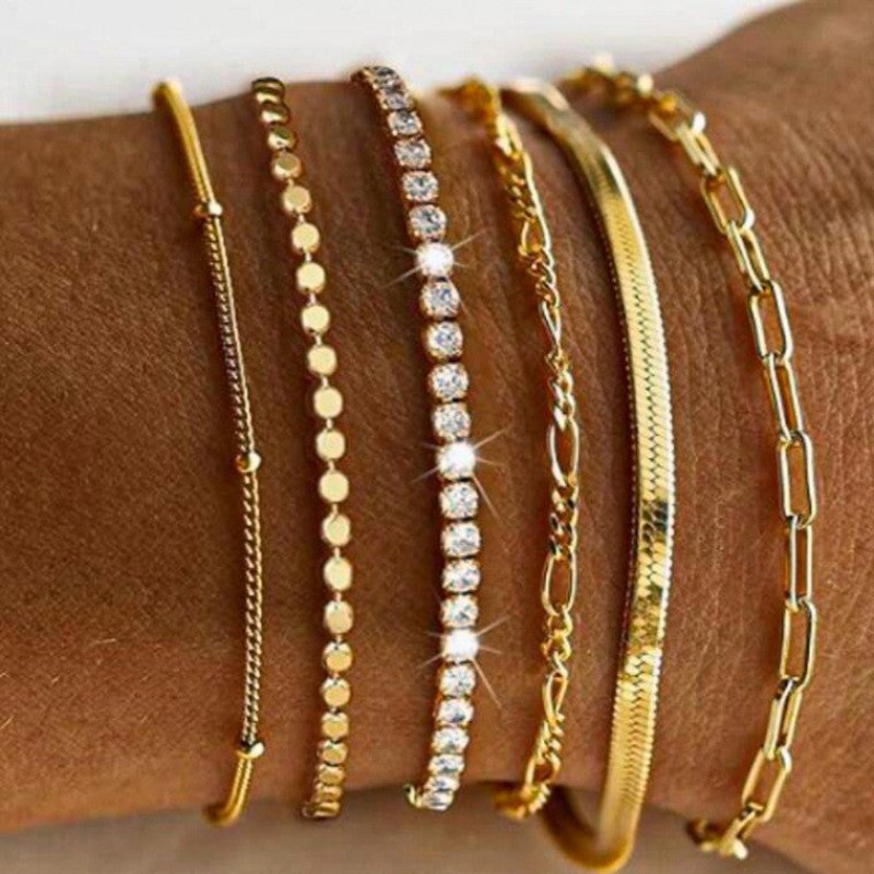 Bohemian Metal Chain 6-Piece Set Multilayer Chain