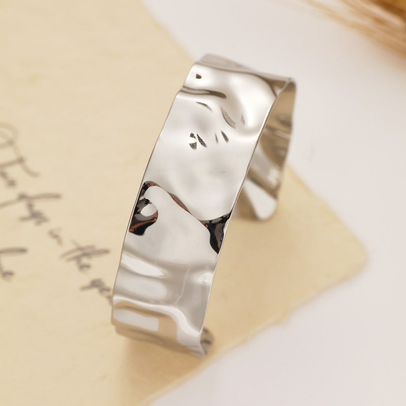 stainless steel bracelet C-shaped retro gold open bracelet