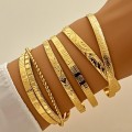 Vintage multi-layered diamond pattern bracelet