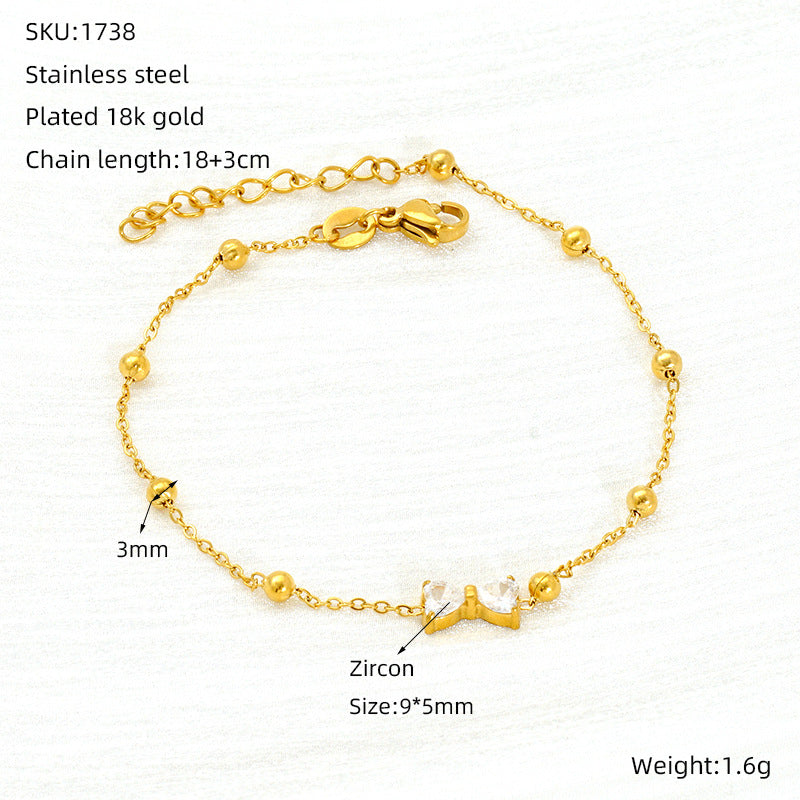 Commuter Titanium Steel Zirconia Bracelet