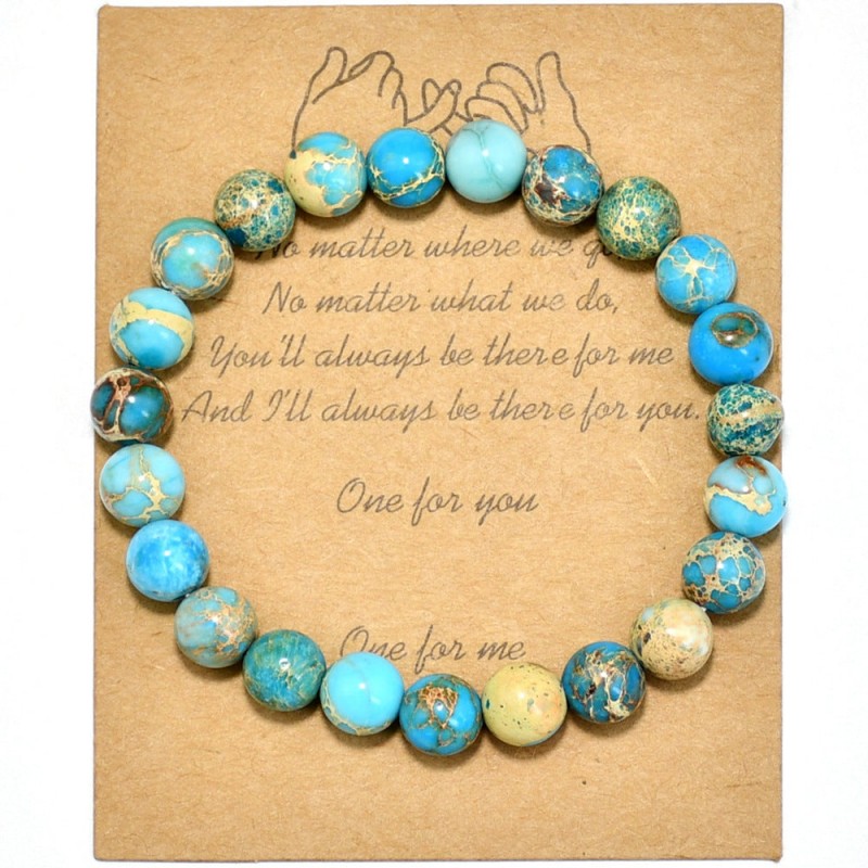 bohemian beaded colorful emperor stone bracelet
