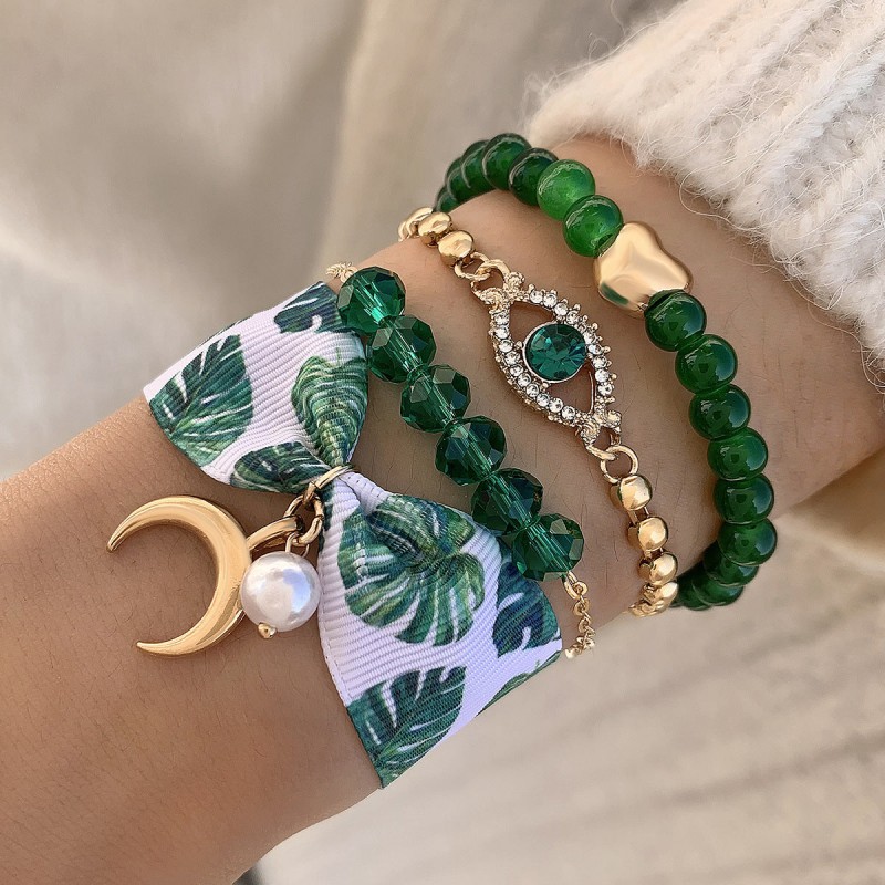 Bohemian Personalized Evil Eye Bracelet Set