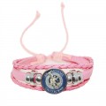Time Gemstone Leather Cord Bracelet
