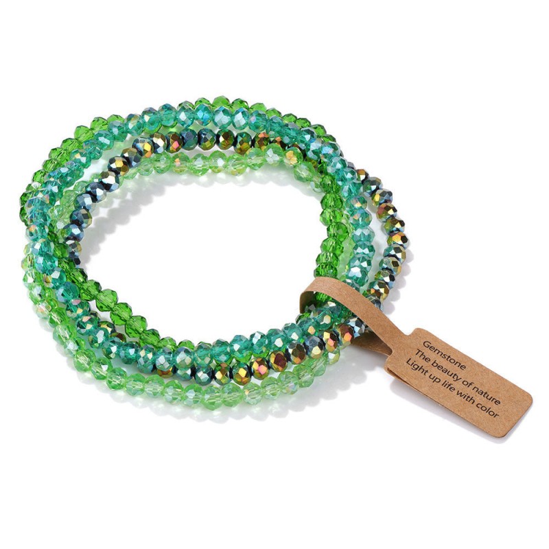 Summer Colored Glass Four-piece Vintage Bracelet