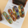 Vintage Brass with Turquoise Ethnic Style Bracelet