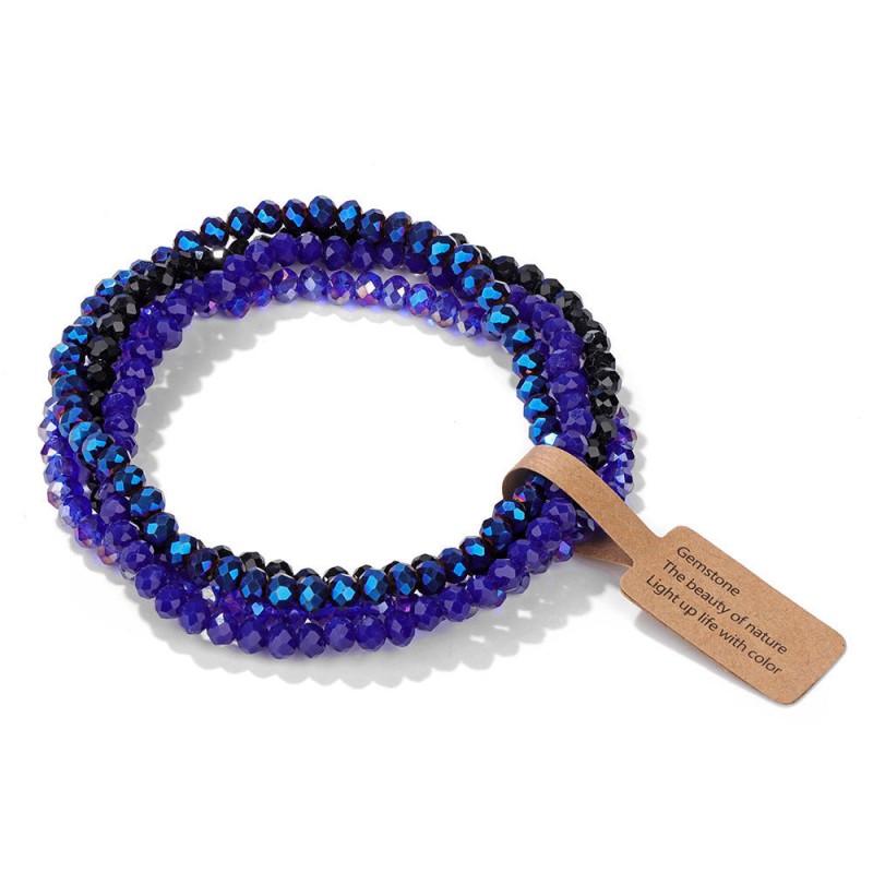 Summer Colored Glass Four-piece Vintage Bracelet