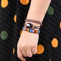 amethyst woven bohemian creative multi-layer bracelet