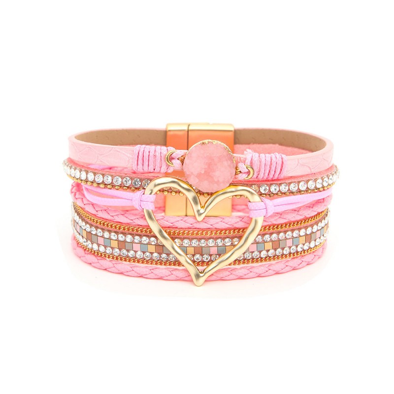 Bohemian Multi-layered Leather Handwoven Love Bracelet