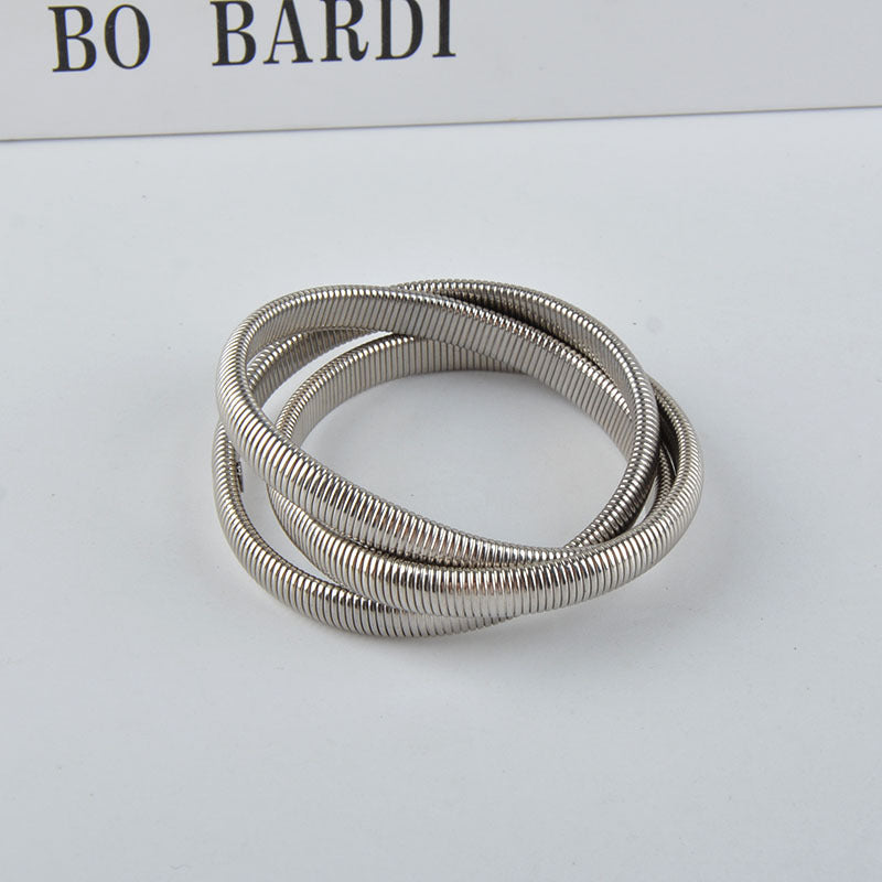 three-layer wide-brimmed bracelet personalized design bracelet